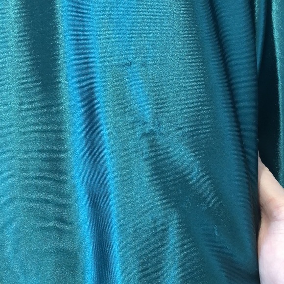 MM Designs Emerald Green Satin Pants w/ Yellow Heart Detail - Picture 11 of 12